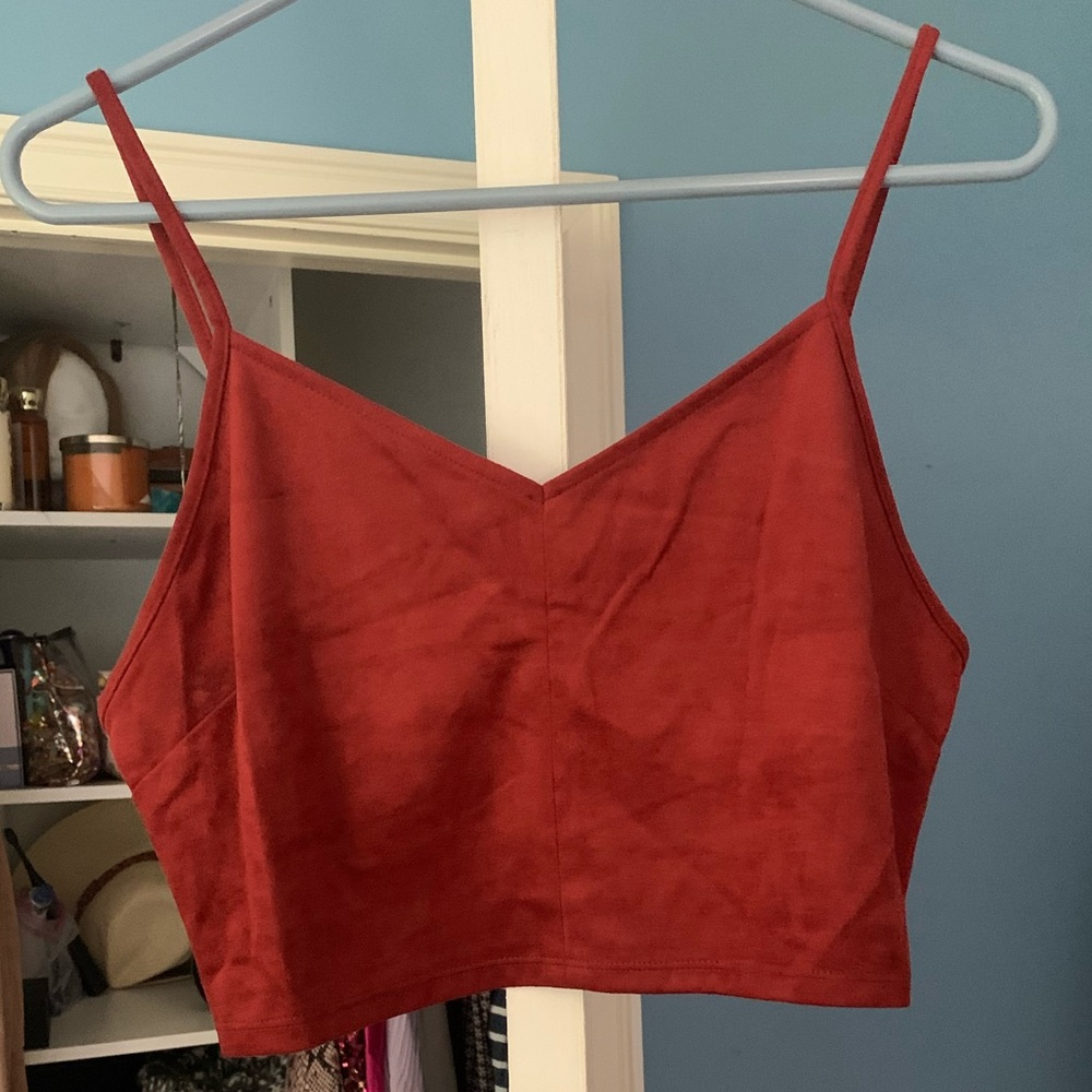 FOREVER 21 Brick Red Spaghetti Strap Crop Top